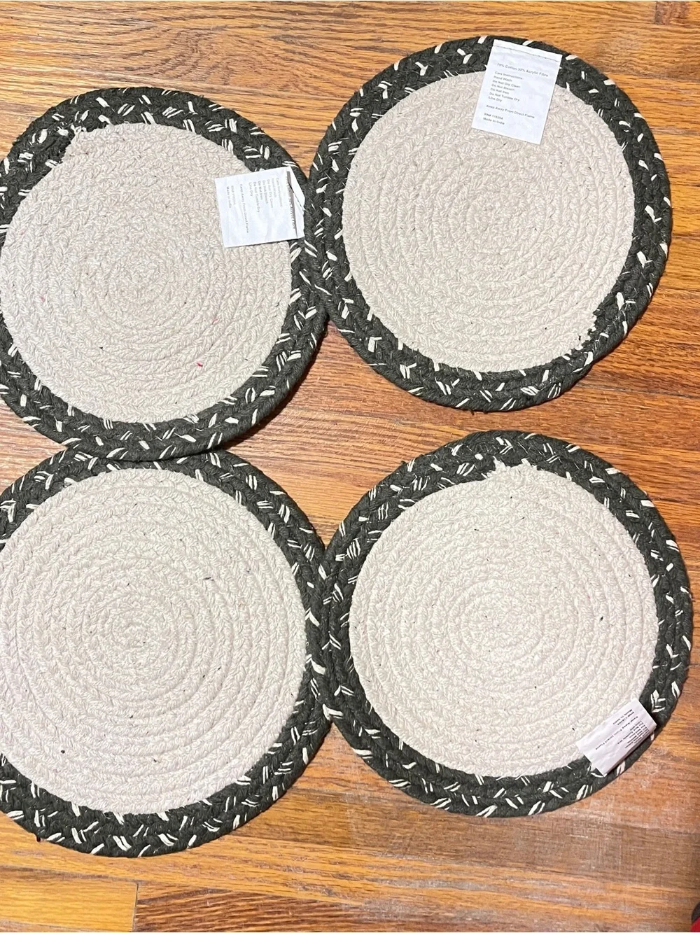 Vintage bird themed Trivets/Hot plates- Set of 4,
